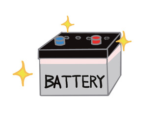 Illustration of a shiny new battery
