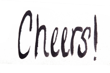 Cheers painted, no bg, cut out, silo