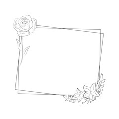 Floral Border Frame