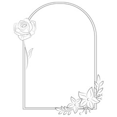 Floral Border Frame