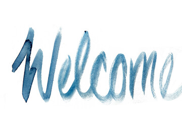 Fototapeta premium Welcome, no bg, cut out, silo