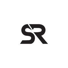 Logo Letter SR Simple Minimalist Modern