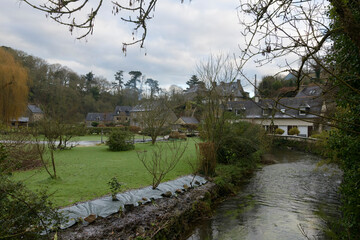 Paysage de campagne bretonne dans le Trégor - Bretagne France © aquaphoto