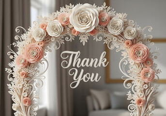  Paper Quilling Style of Sculpted Floral Arch of Gratitude