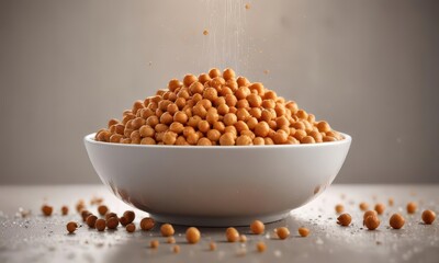 Steaming hot chickpea in a white bowl with droplets on the surface,  steaming,  meal,  healthy