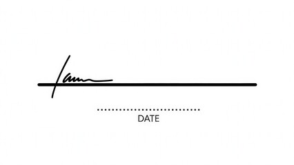 Close-up of Handwritten Signature on White Background for Professional Documents