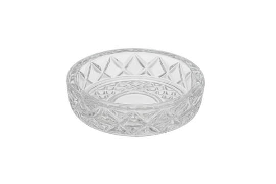 Crystal glass bowl with diamond carving pattern - Powered by Adobe