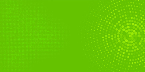 Dots halftone green color pattern gradient texture with technology digital background. Dots pop art comics with nature graphic design. © ANDRI