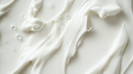 Close-up shot of frosting in the process of being applied or smoothed out on a cake with its distinctive texture and consistency.