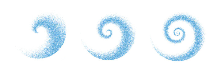 Blue radar icons. Signal concentric circles. Sonar sound waves. Sound radar. Vector illustration isolated on white background