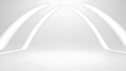 Abstract architectural design and bright light in studio