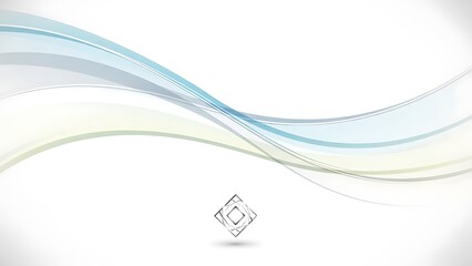 Abstract flowing lines and a geometric element, perfect for design needs