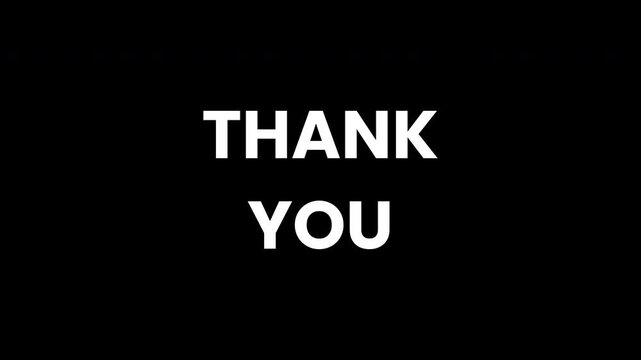 Elegant 'Thank You' animation with a modern design. High-resolution and loopable. Suitable for social media, customer service, and e-commerce.