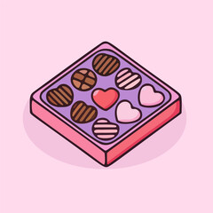 Delightful assortment of gourmet chocolates in a charming pink box, perfect for sweet indulgence and special celebrations