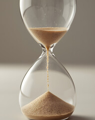 hourglass flowing sand