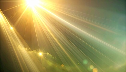 Cinematic with ultra-smooth light rays beaming from the upper left, creating a soft glow on the landscape