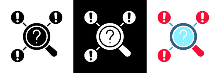 Investigate Icon Set Glyph vector Illustration 