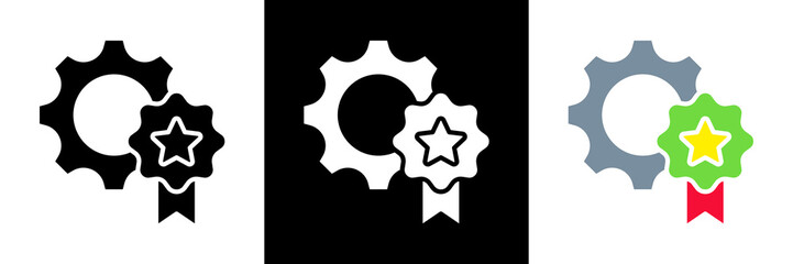 Quality Icon Set Glyph vector Illustration 