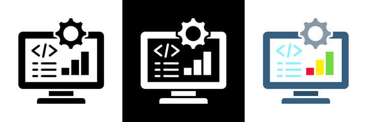 Software Icon Set Glyph vector Illustration 