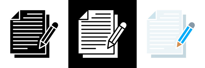 Documentation Icon Set Glyph vector Illustration 