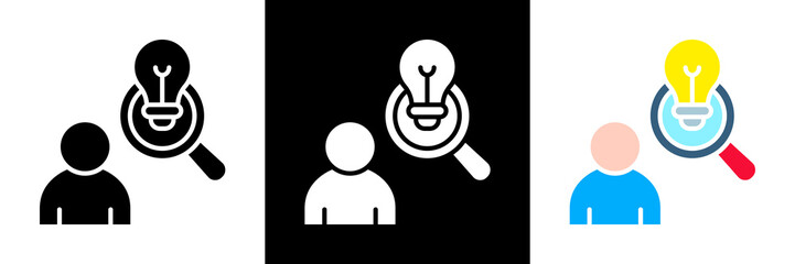 Insight Icon Set Glyph vector Illustration 