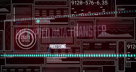 Displaying digital dashboard panels on virtual console, with cyan scanning bar and circular gauge