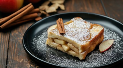 delicious apple french toast with cinnamon spice, a culinary masterpiece perfect for breakfast or brunch with a delightful flavor combination