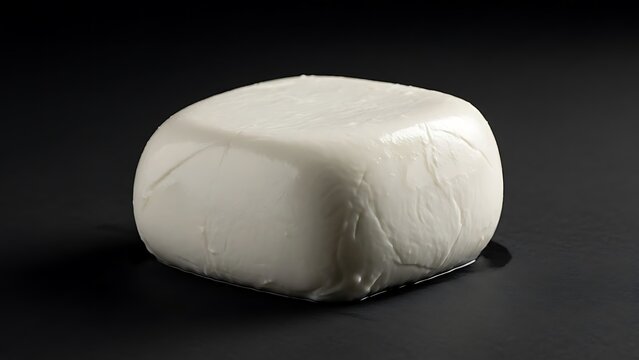 block of white mozzarella cheese