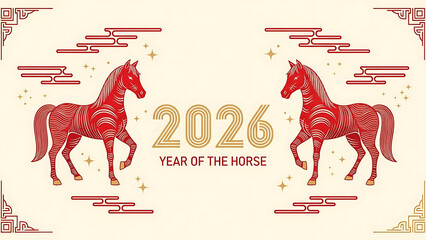 Celebrate the 2026 Year of the Horse with Festive Decorations and Chinese Zodiac Imagery