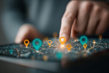 Exploring the digital map through interactive touch in modern navigation technology