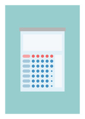 Wall calendar. Simple flat illustration