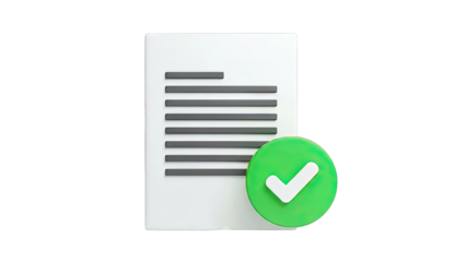 Document with Approved Checkmark Icon