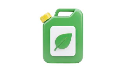 Green Jerrycan with Leaf Symbol
