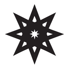 vector black and white star