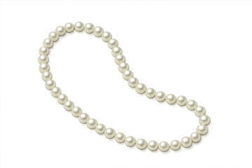 Obraz premium Pearl necklace displaying classic elegance and luxury on transparent background
