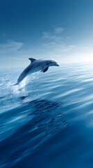 Fototapeta premium dolphin jumping in water