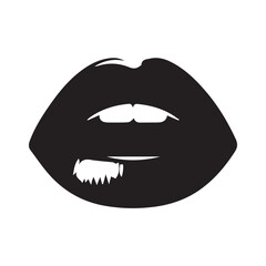 vector illustration of a womans lips