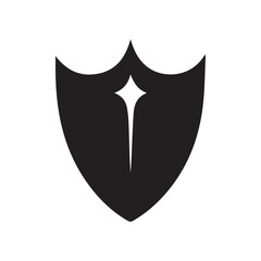 shield silhouette vector