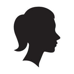 silhouette of a woman side profile
