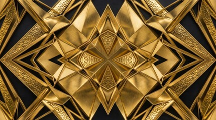 Luxurious Gold Art Deco Geometric Pattern