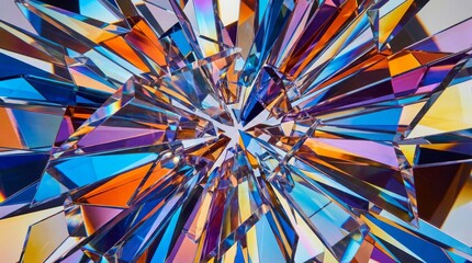 Vibrant Prismatic Abstract Glass Background