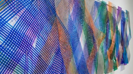 Vibrant Layered Abstract Striped Background