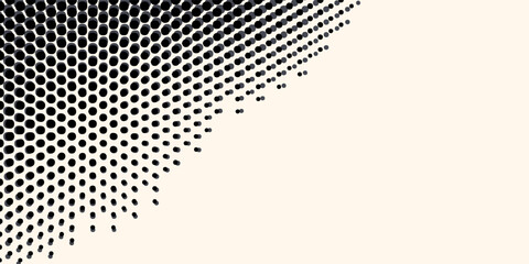 Dotted gradient vector illustration, white and black halftone background. Modern Trendy design in vector Illustration