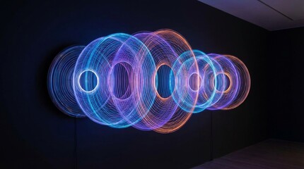 Vibrant Abstract Light Art Installation
