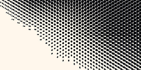 Dotted gradient vector illustration, white and black halftone background. vector Eps 10