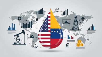 Global oil trade between USA and Venezuela with economic data