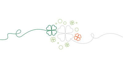 clover leaf vector line art design for st patrick's day eps 10