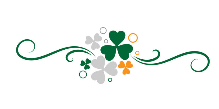 clover leaf vector line art for Saint Patrick's Day eps