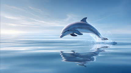 Fototapeta premium dolphin jumping out of water