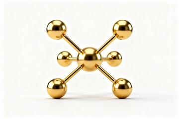 Golden molecular structure model